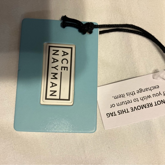 NWT $160 ACE NAYMAN long sleeve thick tee.Heavy weight tee. White & purple. Sz L - Picture 7 of 9